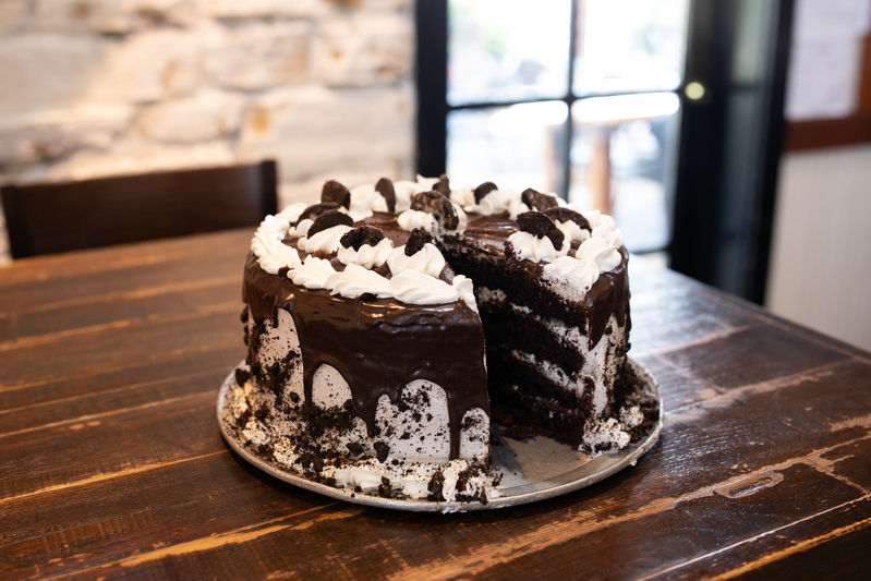 One of the best Hamilton Place restaurants, Acropolis, features delicious, made-from-scratch desserts you can order by the slice or whole!